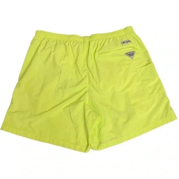 Columbia PFG Backcast Ⅲ Water Fishing Swim Shorts Neon Yellow Green Men’s size L - Picture 2 of 16